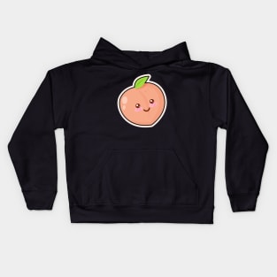 Cute Peach Cartoon Drawing Kids Hoodie